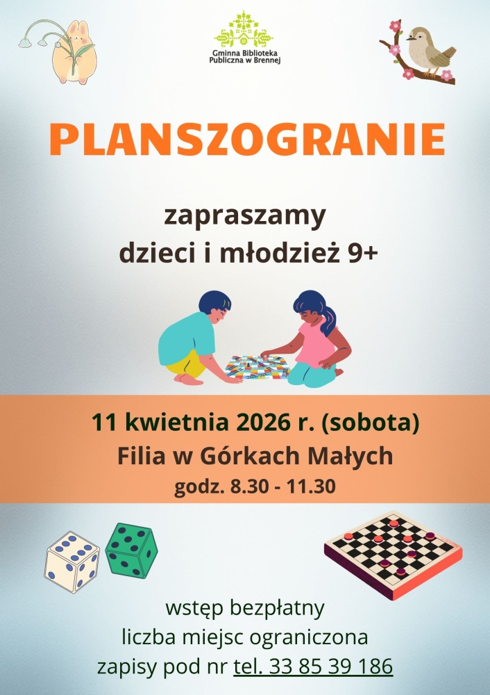 Kwietniowe planszogranie w Filii w Górkach Małych 